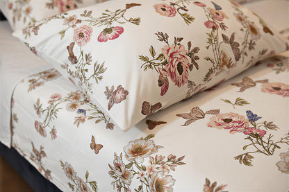 Spring Song – Bird & Blossom Duvet Cover with Fitted Sheet