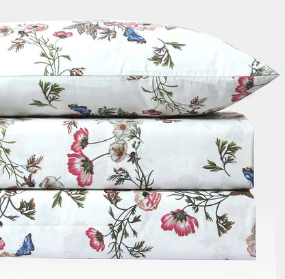 Spring Song – Bird & Blossom Duvet Cover with Fitted Sheet